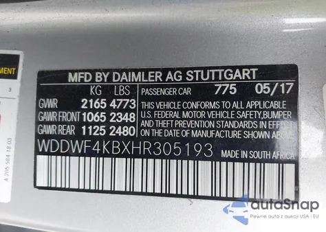 2017 Mercedes-Benz C 300 4Matic/Luxury 4Matic/Sport 4Matic from USA, damaged, VIN WDDWF4KBXHR305193